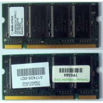 Модуль памяти 256MB DDR Memory SODIMM в Ачинске, DDR266 (PC2100) в Ачинске, CL2 в Ачинске, 200-pin в Ачинске, p/n: 317435-001 (для ноутбуков Compaq Evo/Presario) - Ачинск